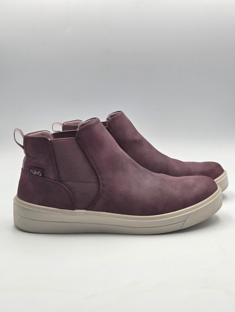 Ryka Women Shoes 7M Viv Boot Water Resistant Sneak Rich Purple Faux Leather